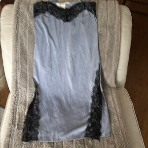 H&M Coachella Gray and Black Lace Chemise